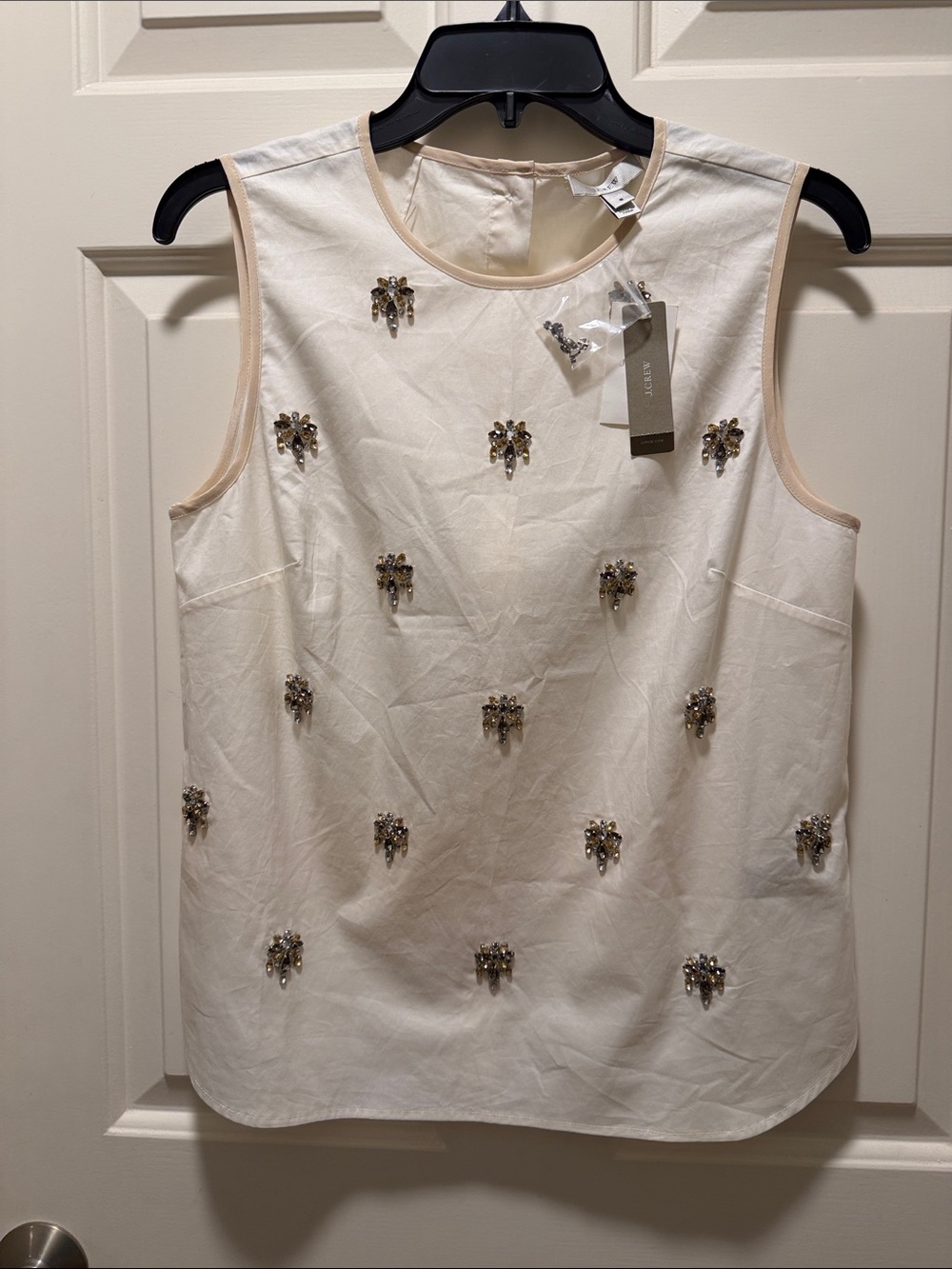 J.Crew Sleeveless Jeweled Top NWT